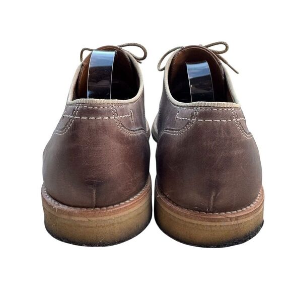 Johnston & Murphy Howell Plain Toe Brown Leather Derby Shoes Mens 11 M Preppy
